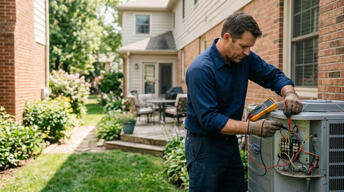 HVAC technician working near Mccausland, IA